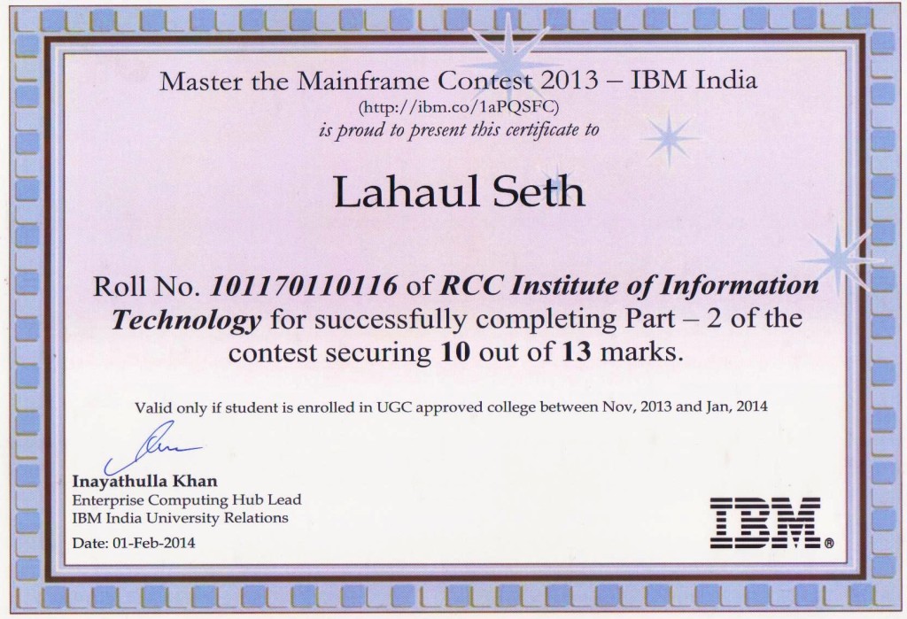 master the mainframe contest 2013