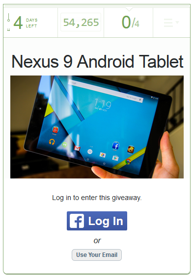 nexus 9 giveaway