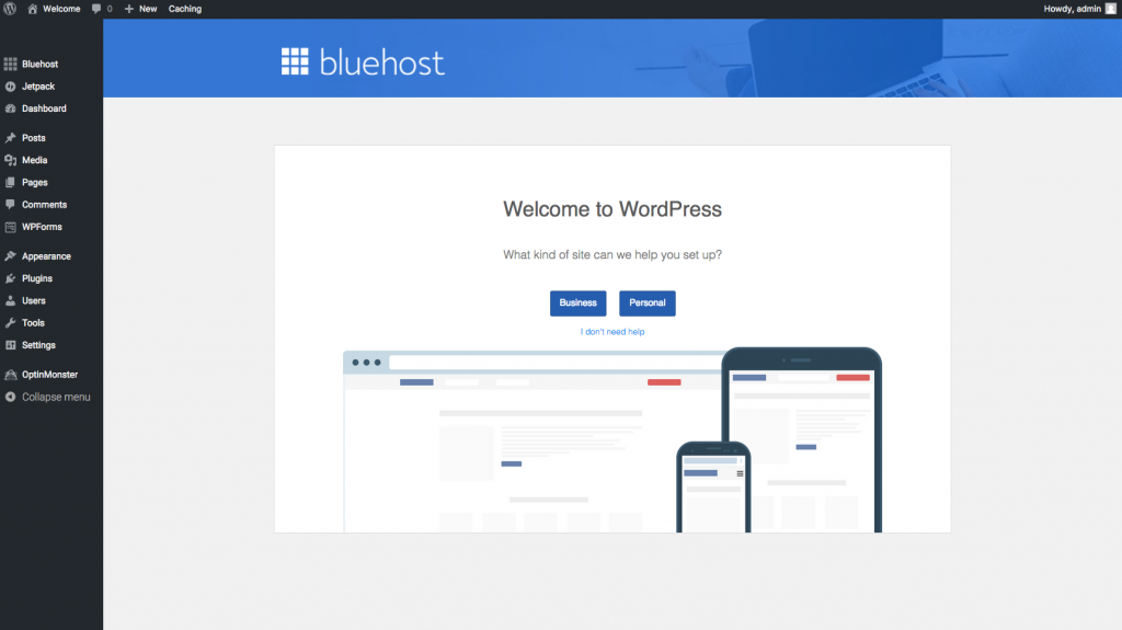 how to start a wordpress blog with bluehost