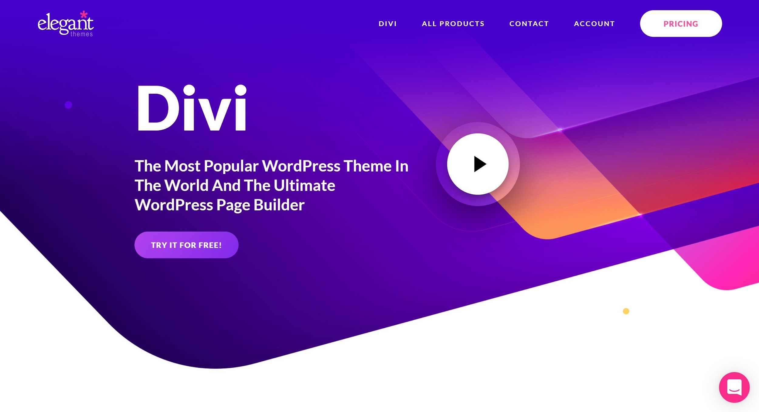 Divi WordPress Builder uses triadic color scheme